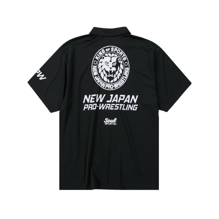 ポロシャツ 新日本プロレス 大きいサイズ メンズ プリント ドライ