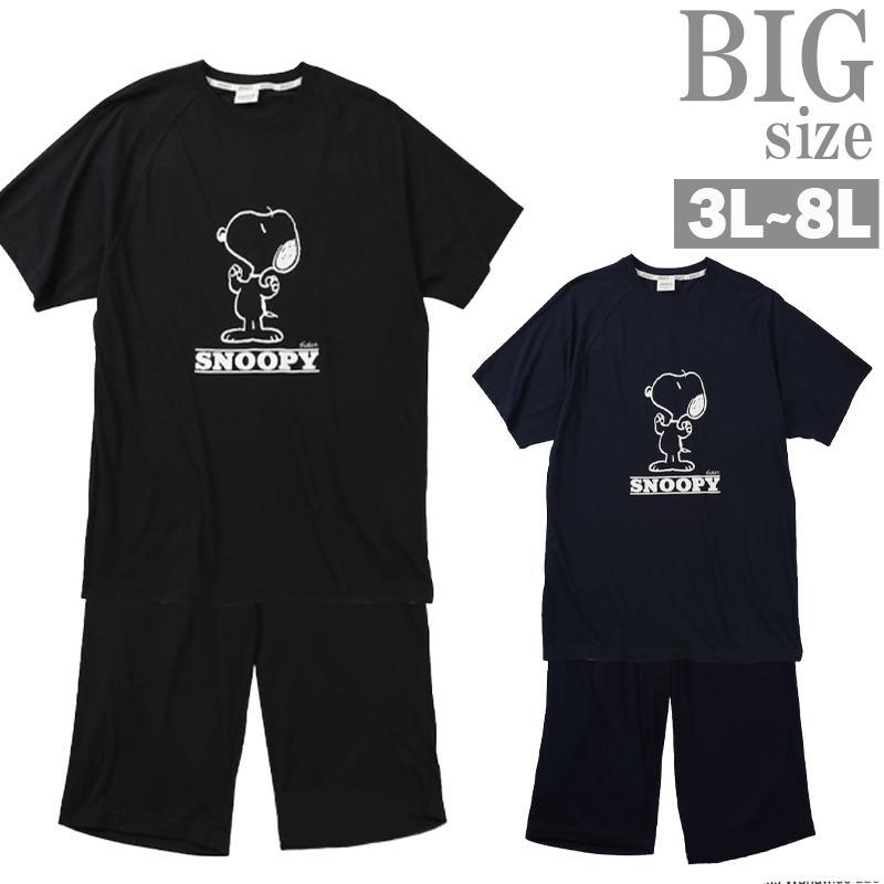 スヌーピー上下セット Tシャツ 上下 スヌーピー 大きいサイズ メンズ SNOOPY セットアップ 夏