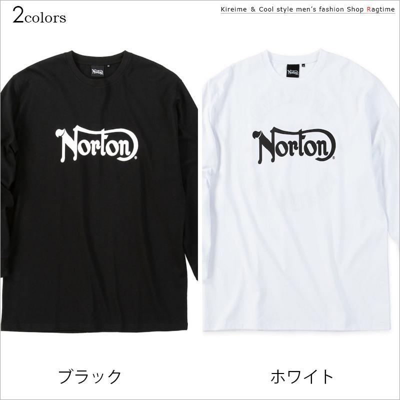 長袖Tシャツ 大きいサイズ メンズ Norton ノートン トップス プリントT 