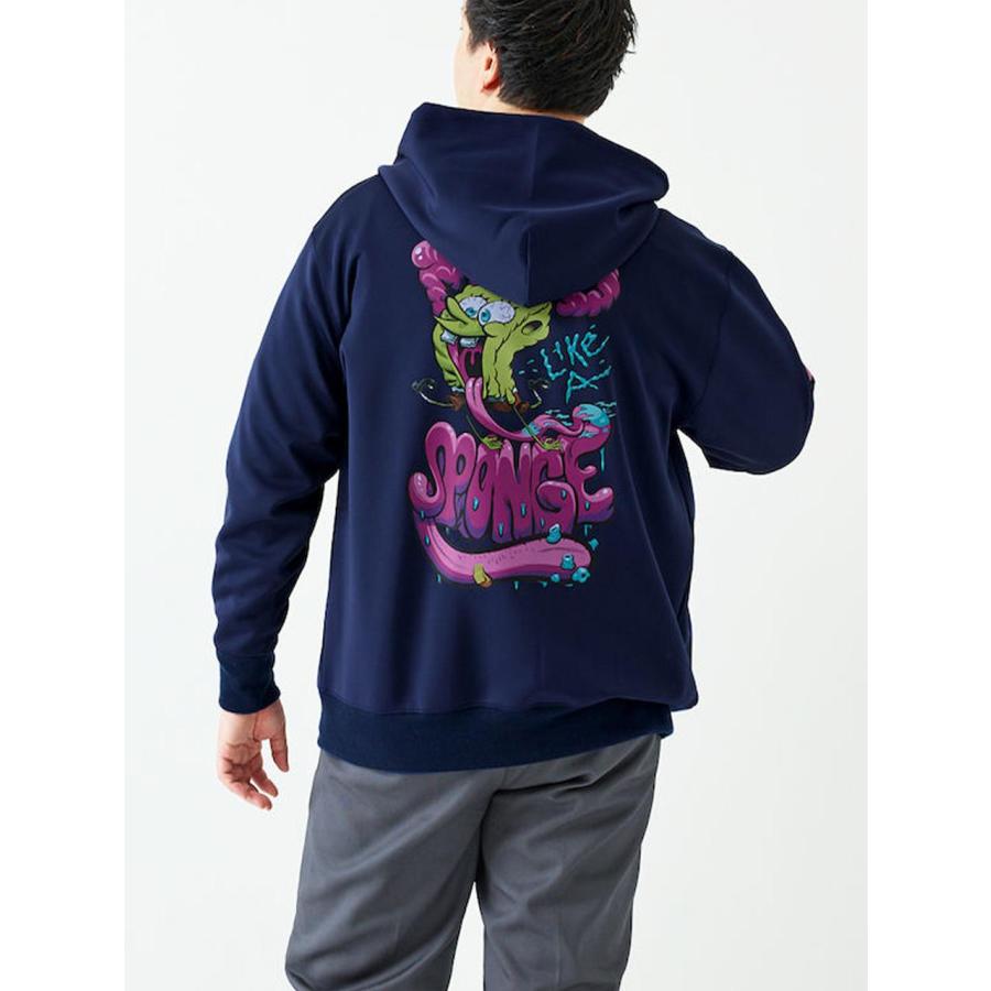 パーカー スポンジボブ 大きいサイズ メンズ スウェット フルジップ