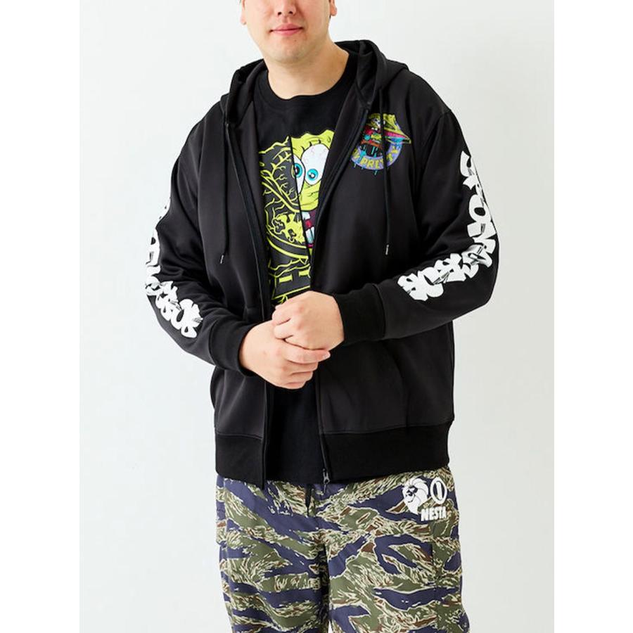 パーカー スポンジボブ 大きいサイズ メンズ スウェット フルジップ