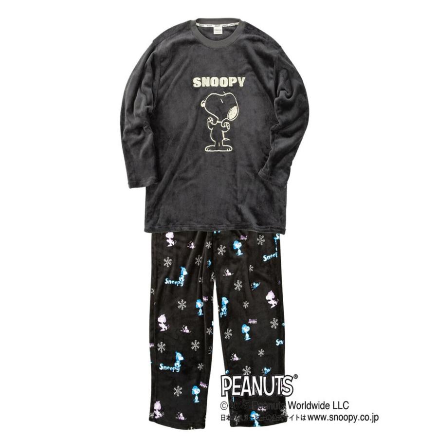 スウェット 上下 SNOOPY スヌーピー 大きいサイズ メンズ 暖か 冬