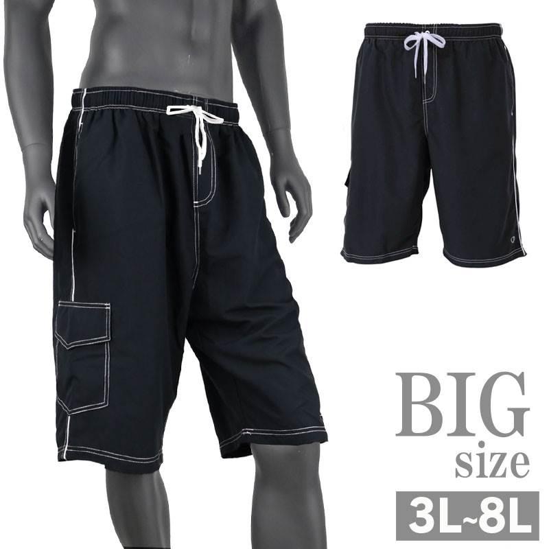 海水パンツ 黒 大きいサイズ サーフパンツ メンズ 海パン BIG