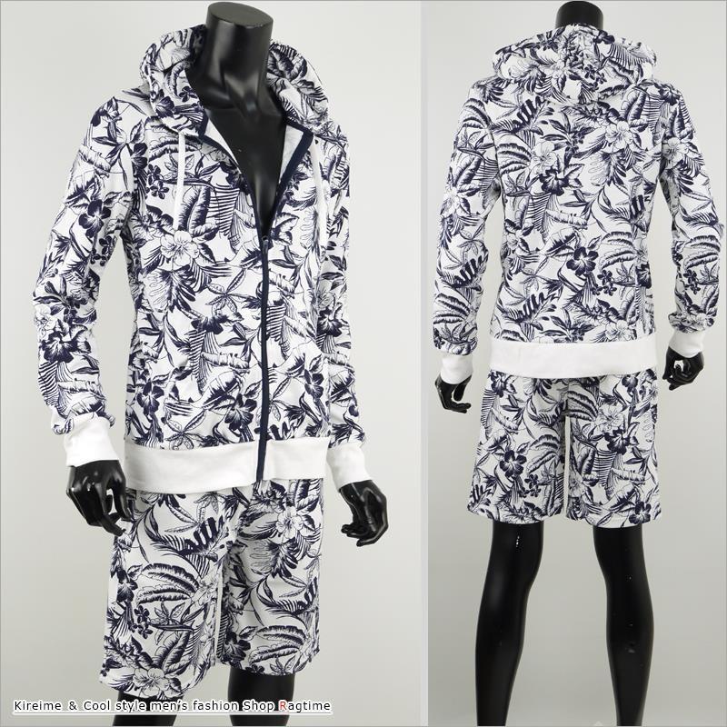 スウェット 上下 メンズ 夏 セットアップ パーカー 長袖 半パン