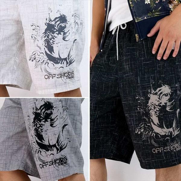 サーフパンツ ボードショーツ 和柄 鯉 プリント 和風 メンズ 海パン