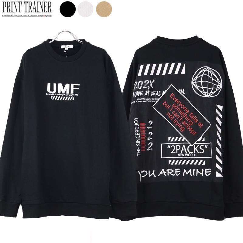 デザインTシャツ 長袖 メンズ おしゃれ トレーナー デザイントレーナー 