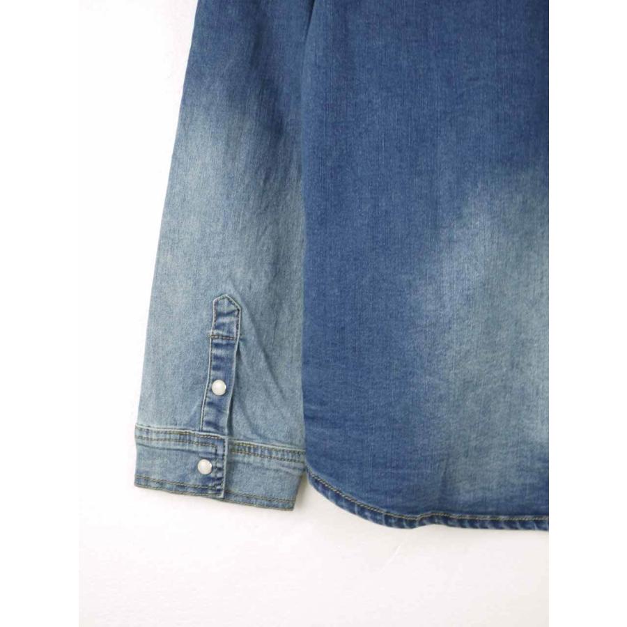 デニムシャツ ストレッチ メンズ ウエスタンシャツ ダンガリー 長袖