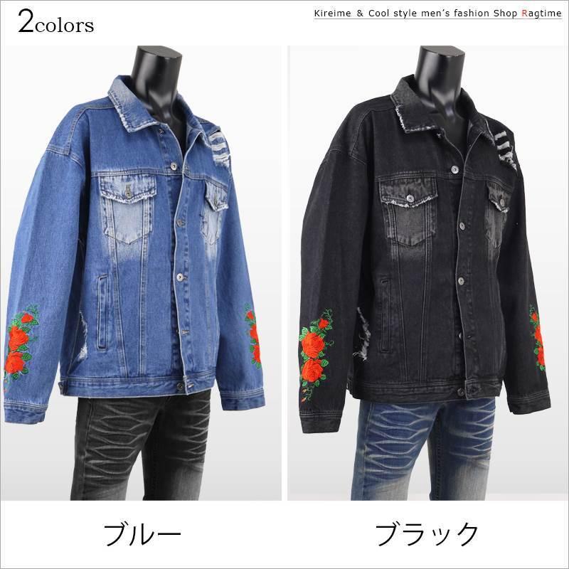 Gジャン メンズ デニムジャケット オーバーサイズ ビッグシルエット