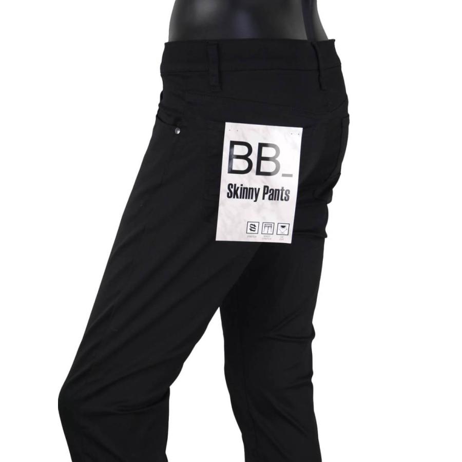 スキニーパンツ メンズ ストレッチパンツ サテン 光沢 BB ブラック  