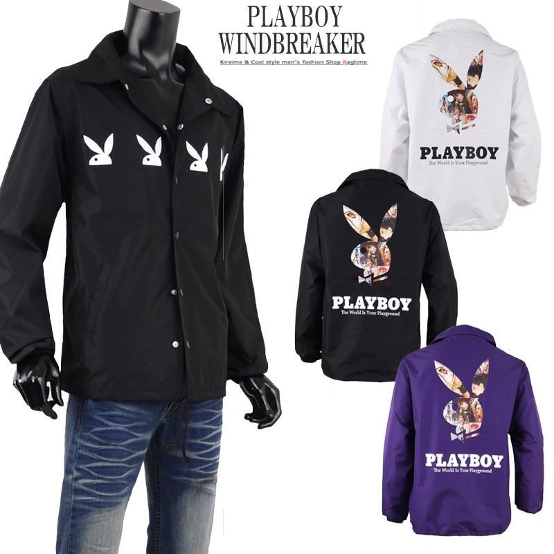 コーチジャケット メンズ Playboy ウインドブレーカー ジャケット