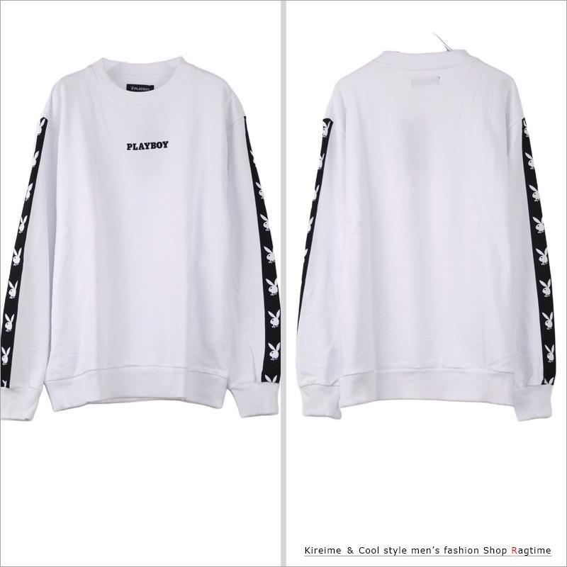 トレーナー メンズ Playboy ブランド プリントトレーナー 長袖 ロングtシャツ プレイボーイ Q Q0124 06 Ragtime 通販 Yahoo ショッピング
