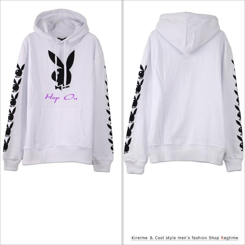 プルオーバーパーカー メンズ PLAYBOY プレイボーイ ブランド プリント