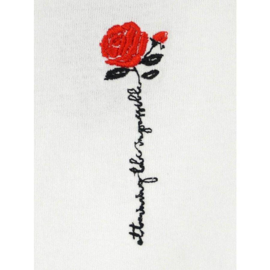 Tシャツ オーバーサイズ メンズ ワイド ビッグシルエット バラ 刺繍 花 ワンポイント Q 03 Q 03 Ragtime 通販 Yahoo ショッピング