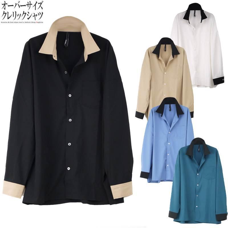 アトリエジジ　クレリック ボーイインサマー シャツ（17,050円） クレリックシャツ メンズ オーバーサイズ ビッグシルエット ワイド