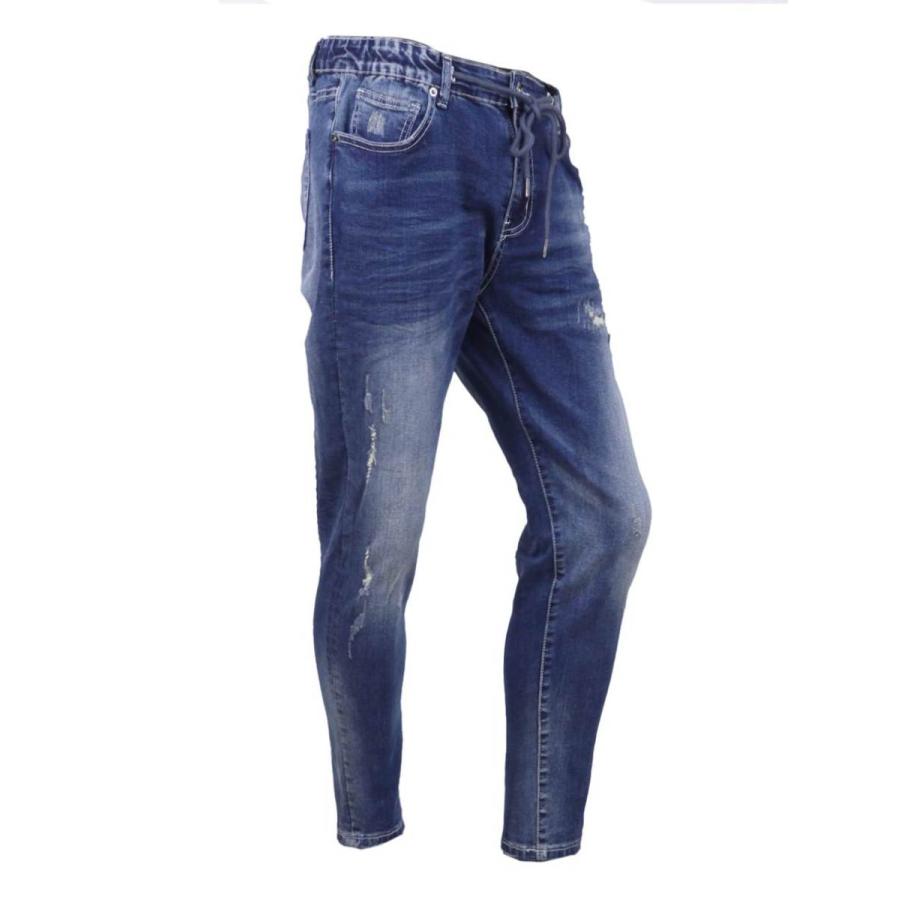 イージーパンツ デニム ストレッチ メンズ ジーンズ デニムパンツ ユーズド加工 おしゃれ V021221-01 イージーパンツ デニム ストレッチ メンズ ジーンズ デニムパンツ