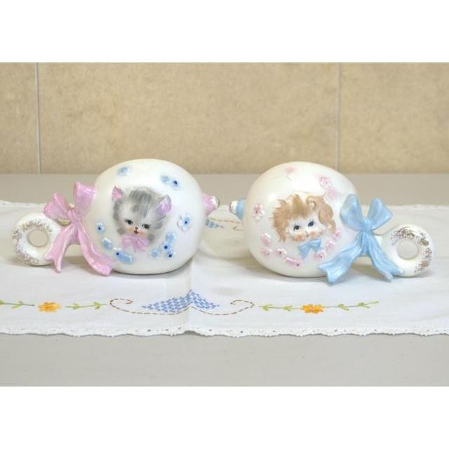 アンティーク ベビープランターKitty & Puppy : カントリー雑貨DOLL 