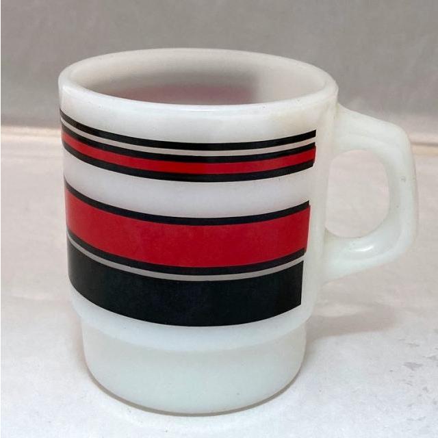 FIRE KING ファイヤーキング Fire King,スーパーストライプマグ レッド