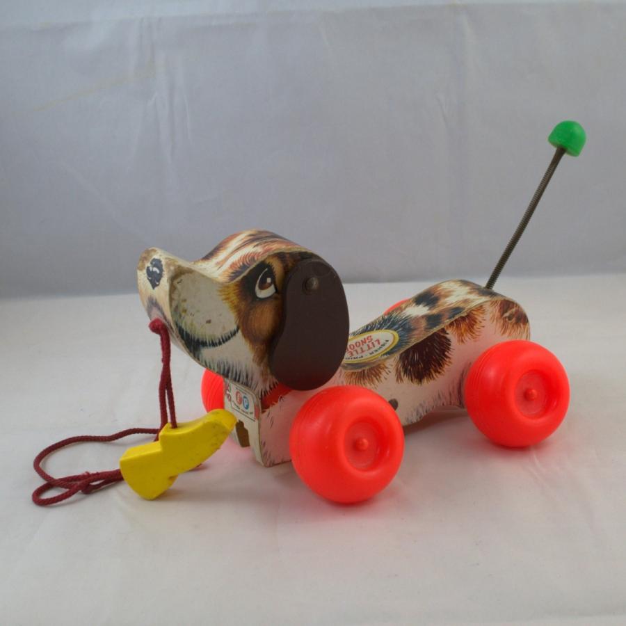 アメリカンジャンク ヴィンテージ フィッシャープライス 犬 プルトイ 2 