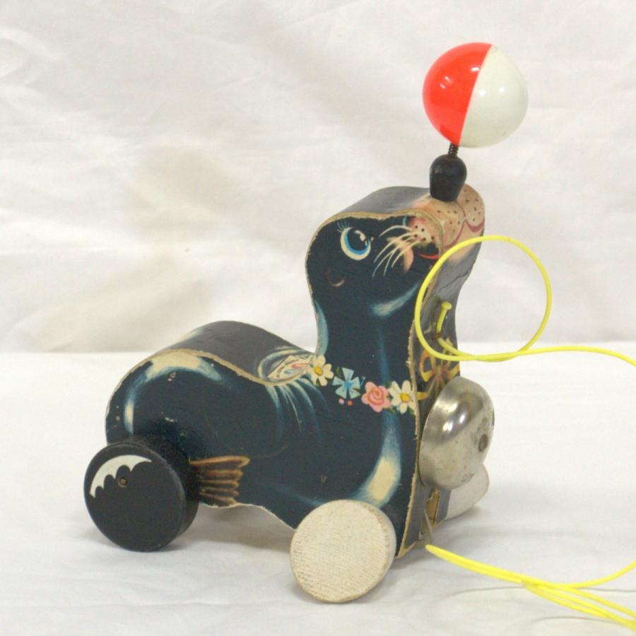 アメリカンジャンク ヴィンテージ フィッシャープライス 犬 プルトイ 2 