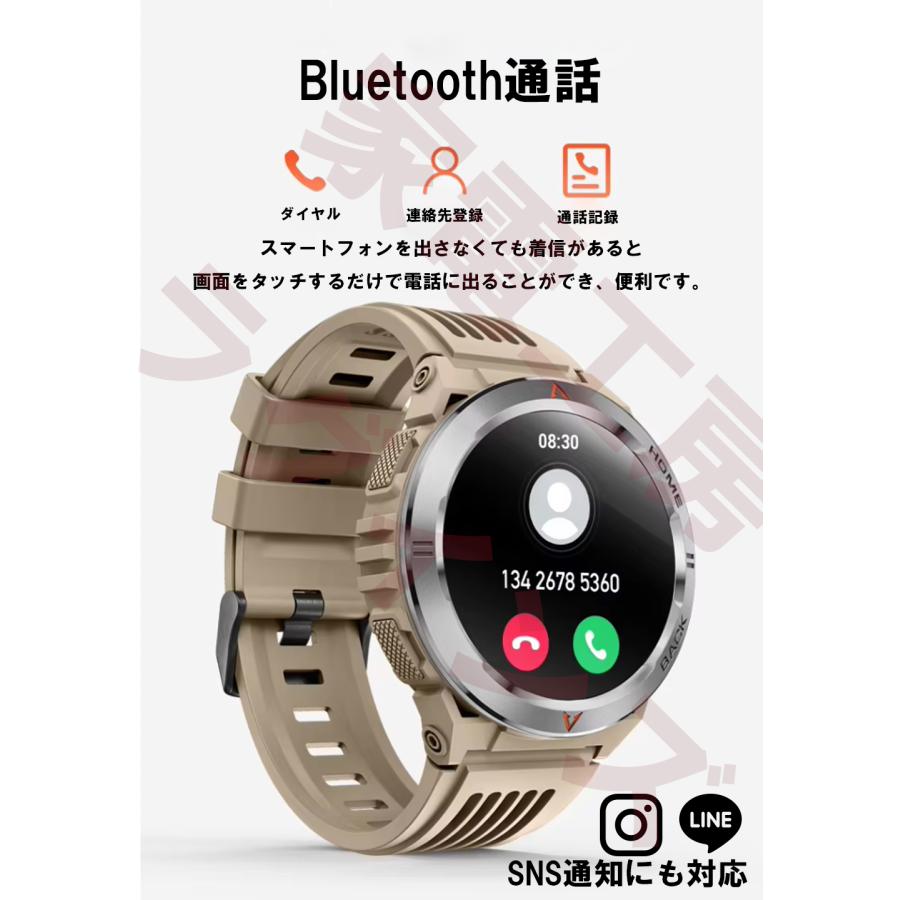 スマートウォッチ GPS内蔵 GPS測位 GPS ランニングウォッチ 丸型 日本