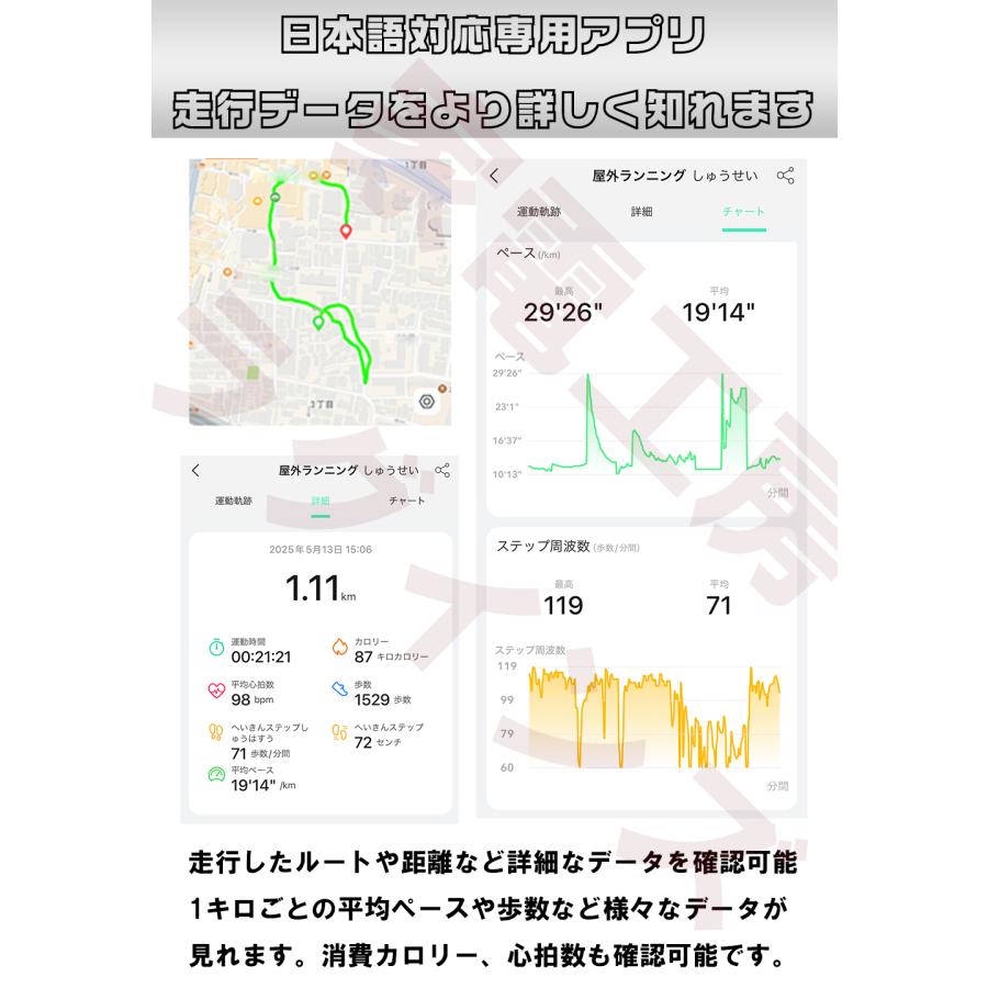 スマートウォッチ GPS GPS内蔵 GPS搭載 GPS測位 ランニングウォッチ GPS ジョギング ウォーキング 登山  Bluetooth通話 アウトドア 多種運動 スポーツの画像