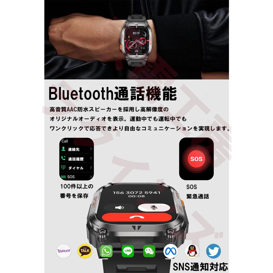 スマートウォッチ GPS GPS内蔵 GPS搭載 GPS測位 ランニングウォッチ GPS ジョギング ウォーキング 登山  Bluetooth通話 アウトドア 多種運動 スポーツの画像