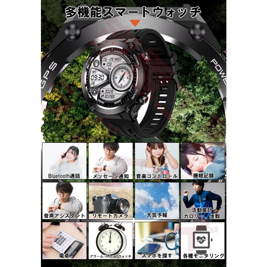 スマートウォッチ GPS内蔵 GPS測位 GPS GPS運動軌跡記録 軍用規格 丸型 日本製センサー スポーツウォッチ ランニング アウトドア 運動 気圧計 コンパス スマートウォッチ GPS内蔵 GPS測位 GPS GPS運動軌跡記録 軍用規格 丸型 日本製センサー スポーツウォッチ ランニング アウトドア 運動 気圧計 コンパス