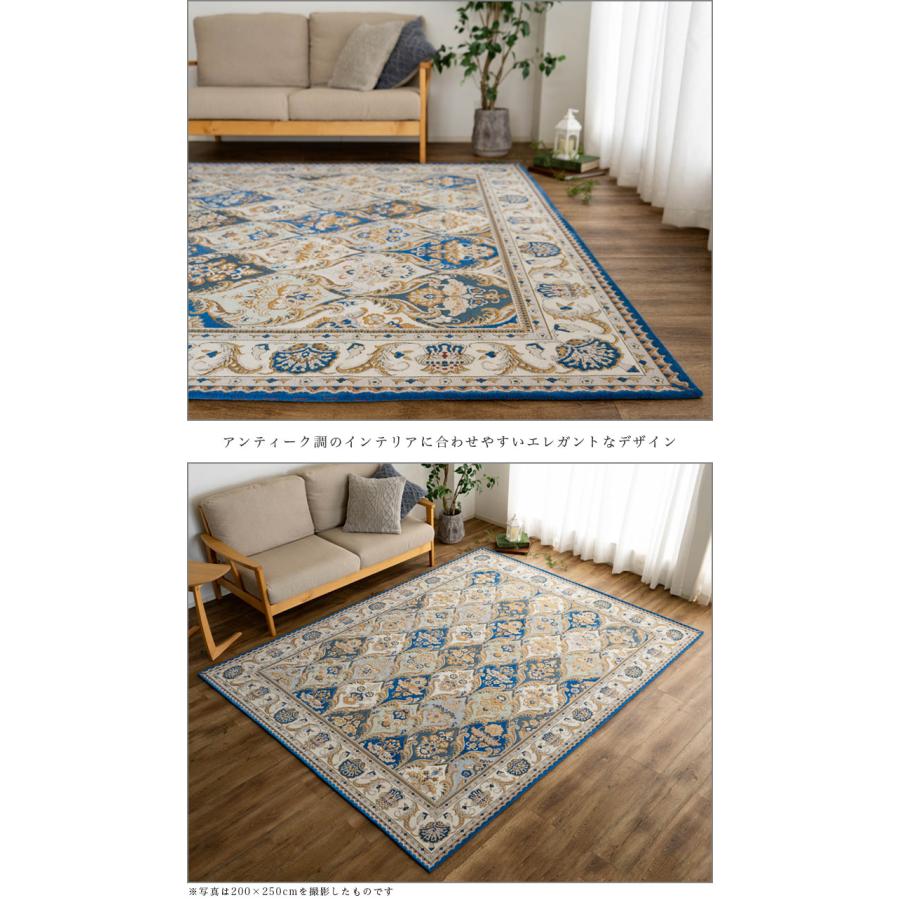 サヤンサヤン ゴブラン織り ラグ カーペット 約2畳用 200x200 ペルシャ