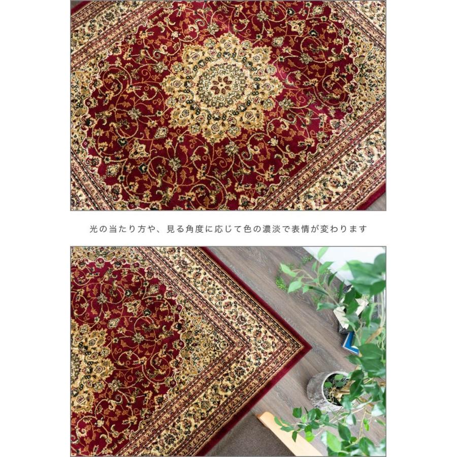 ラグ 絨毯 直輸入！トルコ製のお得な 絨毯 3畳 じゅうたん 160×230cm 送料無料 ウィルトン織り ラグマット 緑 赤｜ragmatst｜08