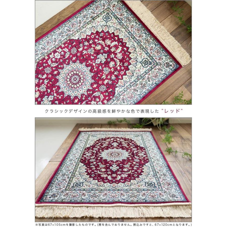 サヤンサヤン シルクタッチ 玄関マット 67×105cm 室内 屋内 高級 感