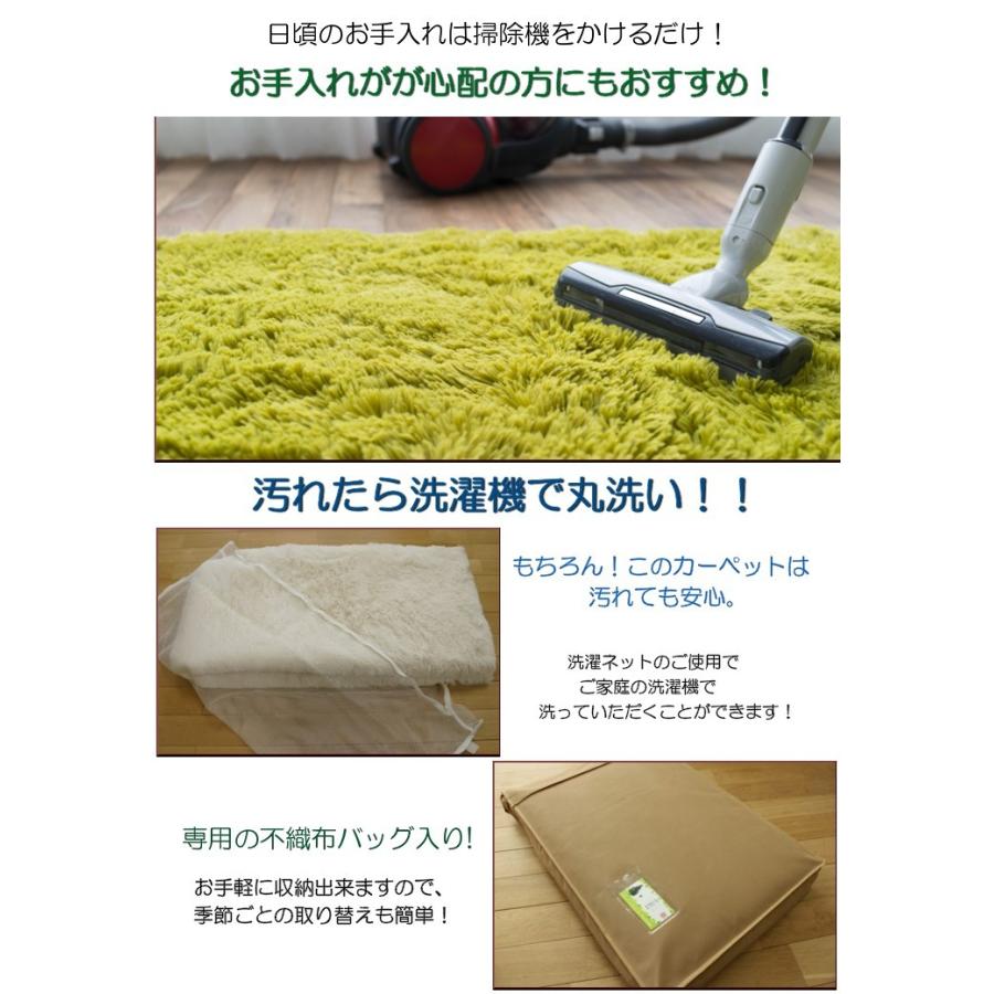 ラグ 3畳 洗える 絨毯 リビング 190x240 癒しカラー じゅうたん シャギーラグ 長方形 送料無料 カーペット ムーティ2｜ragmatst｜16