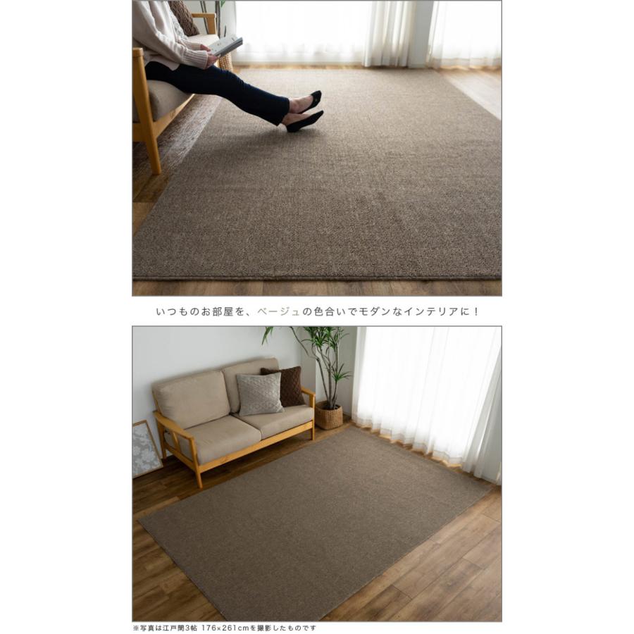 サヤンサヤン カーペット 4.5畳 江戸間 防ダニ 抗菌 防臭 絨毯 261×261