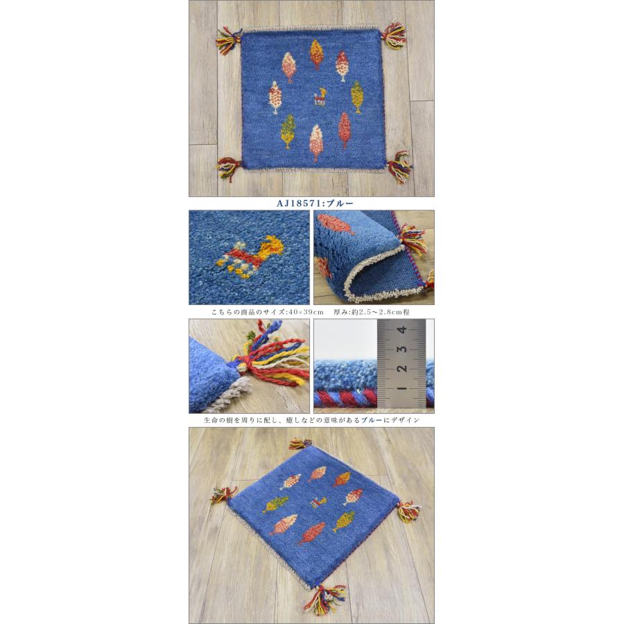 サヤンサヤン ギャッベ ギャベ 座布団 ペルシャ イラン 約 40x40cm