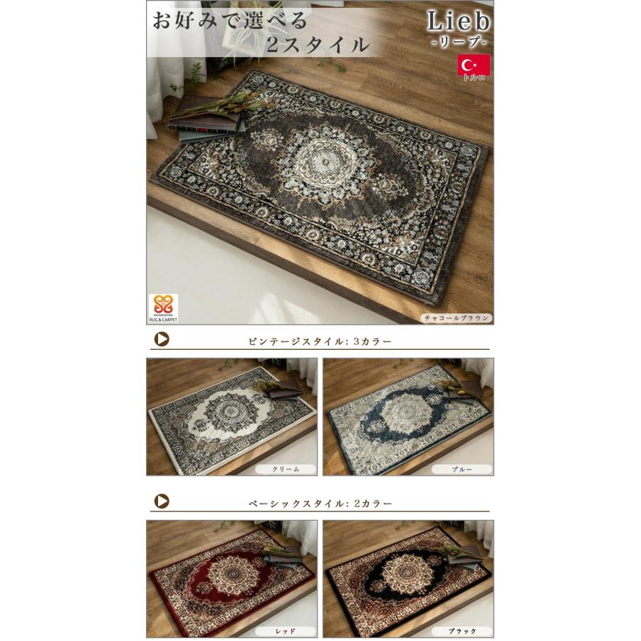 サヤンサヤン 玄関マット 室内 ペルシャ絨毯 風 高密度 75万