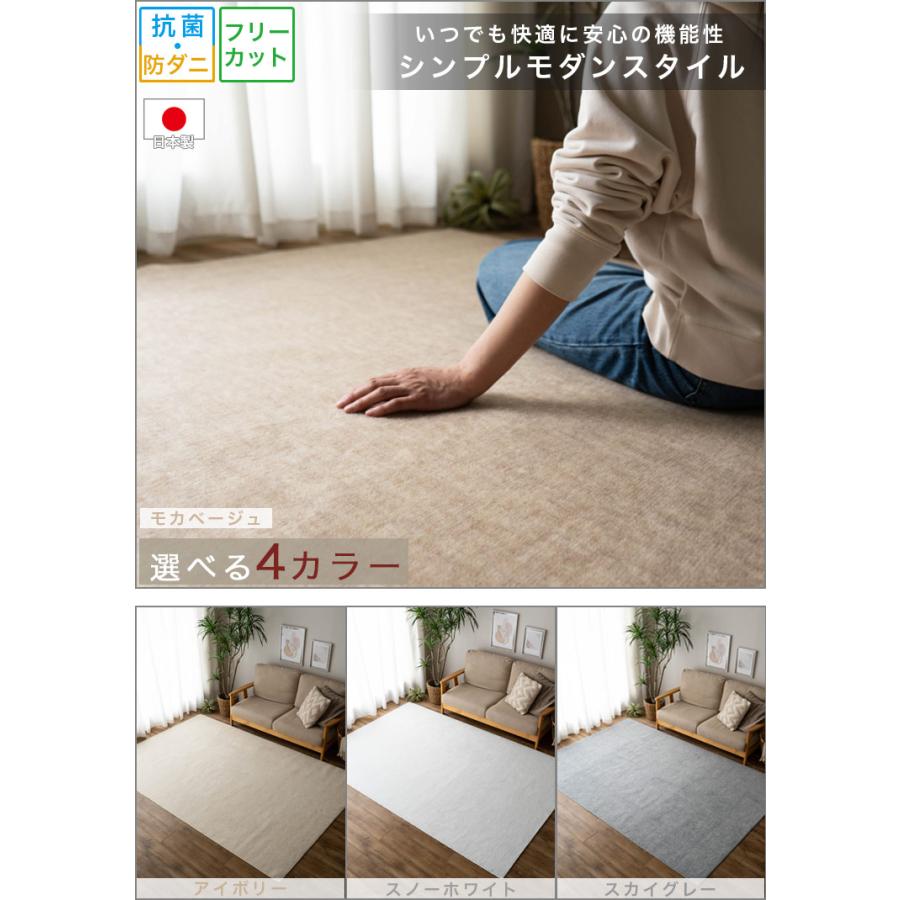 サヤンサヤン カーペット 6畳 江戸間 防ダニ 抗菌 261×352 日本製
