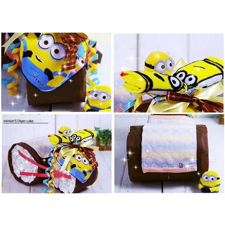 おむつケーキ おむつバイク　ミニオンズ 出産祝い minions 今治タオル オーガニックコットン 男の子 女の子 名入れ刺繍 ギフト 初節句 端午の節句 | MINIONS | 03