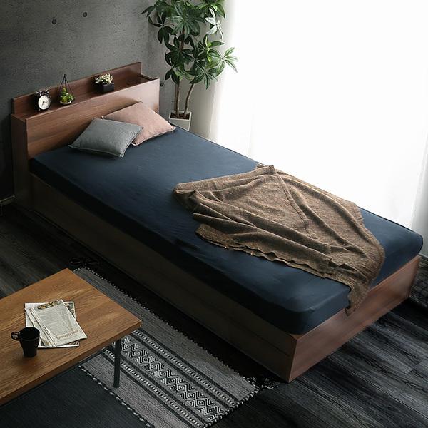 ベッド ベッドフレーム ダブル コンセント付き 収納付き 引き出し付き ヘッドボ