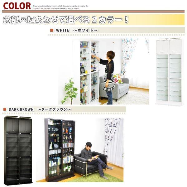 コレクションラック 浅型ハイタイプ(専用上置き) ホワイト[7162] | www