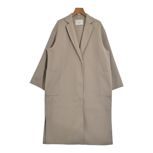 pick☆SLOBE IENA ロングコート ノーカラー ベージュ SLOBE IENA（スローブイエナ） コート（その他） レディース 中古 古着