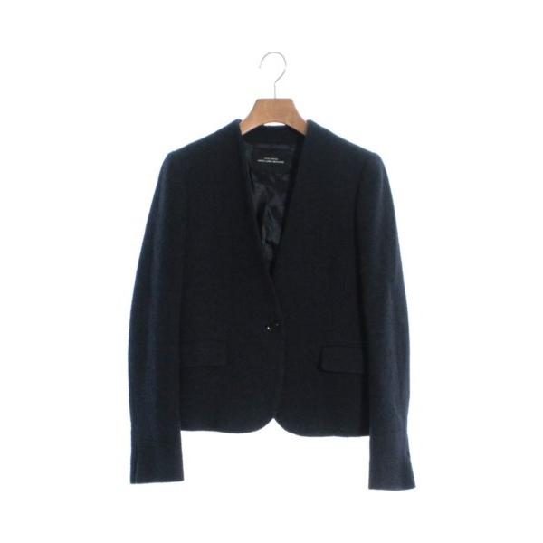 Green Label Relaxing ノーカラージャケット レディース グリーンレーベルリラクシング 中古 古着 正規品