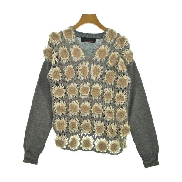 tricot COMME des GARCONS ニット・セーター S 紺 【古着】【中古】【送料無料】 トリココムデギャルソンtricot COMME des GARCONS ウール袖ジャガード