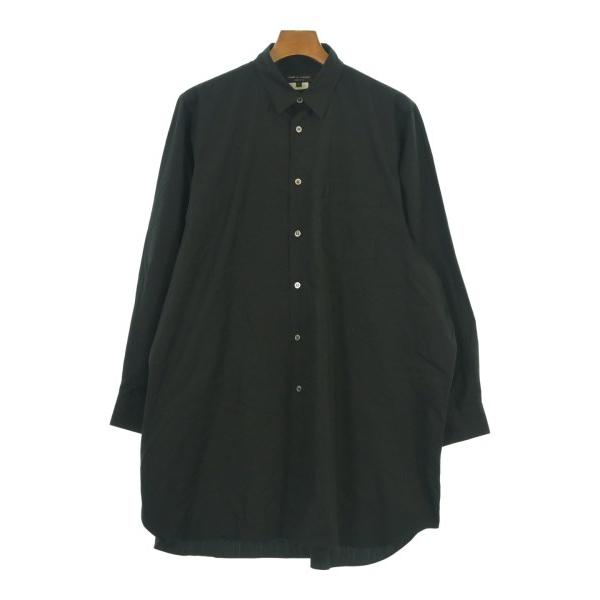 コムデギャルソンオム 長袖シャツ ブラック 無地 AD2005 カジュアルシャツ コムデギャルソンオム 長袖シャツ ブラック 無地 AD2005 カジュアル