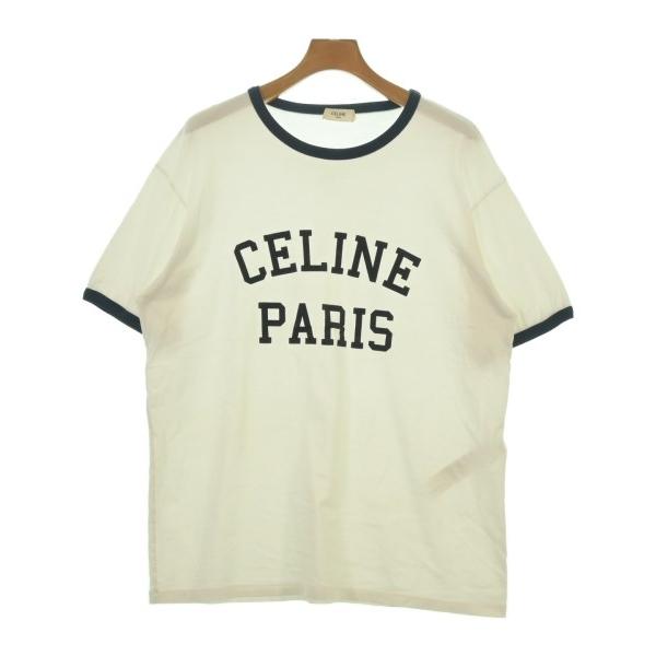 未使用級/XL相当 CELINE　Tシャツ　半袖　デカロゴ　マーブル　黒　白 未使用級/XL相当 CELINE Tシャツ 半袖 デカロゴ マーブル 黒 白 楽天