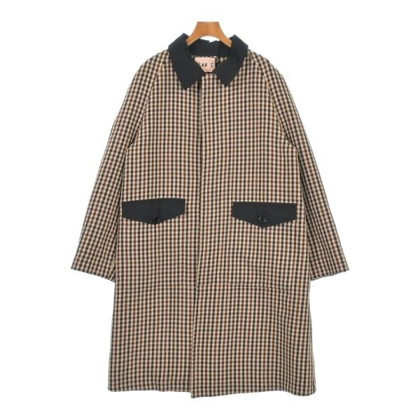【PLAN C／プランシー 】サイズ38 チェック つけ襟 ダブル コート Plan C ステンカラーコート レディース プランシー 中古 古着 : RAGTAG