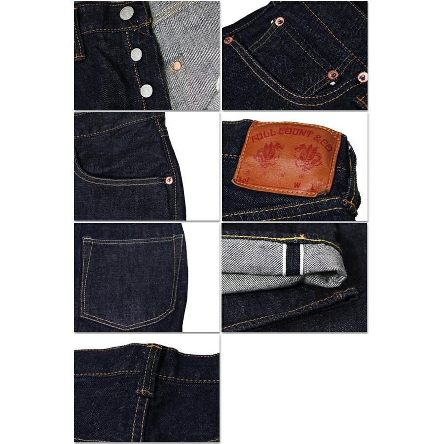 フルカウント FULL COUNT ジーンズ デニム 0105W (13.7oz) ストレート ワイド インディゴ ジーパン Gパン ボトム パンツ アメカジ メンズ 定番 日本製の画像