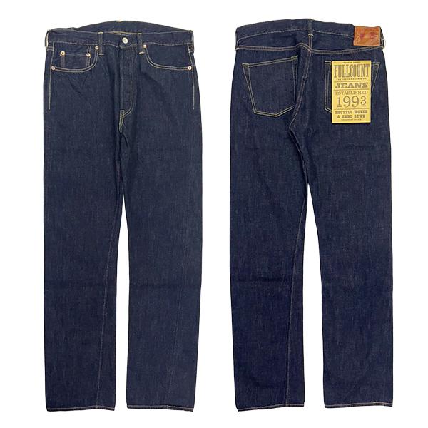 フルカウント FULL COUNT ジーンズ デニム 1108SSW 11.5oz ライトオンス OneWash スリム ストレート Gパン ボトム パンツ ヴィンテージ アメカジ メンズの画像