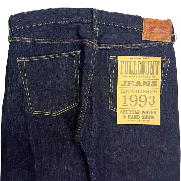 フルカウント FULL COUNT ジーンズ デニム 1108SSW 11.5oz ライトオンス OneWash スリム ストレート Gパン ボトム パンツ ヴィンテージ アメカジ メンズの画像