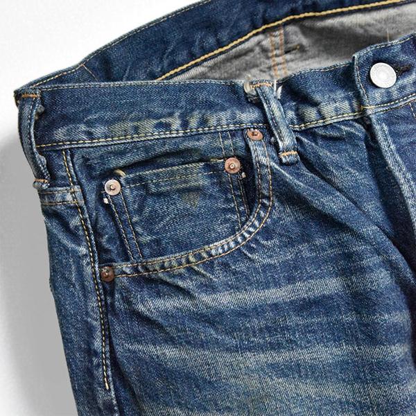 フルカウント FULL COUNT ジーンズ デニム 1344-1103 More Than Real 1103モデル 13.7oz 加工 Denim ストレート テーパード アメカジ メンズ 日本製の画像