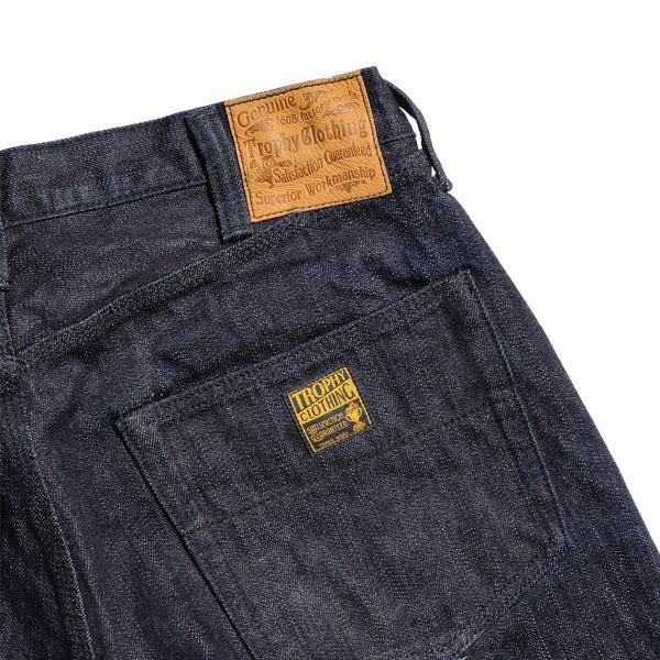 トロフィークロージング　ダークブルーデニムパンツ ダイヤモンドステッチ36インチ トロフィークロージング ダークブルーデニムパンツ ダイヤモンド