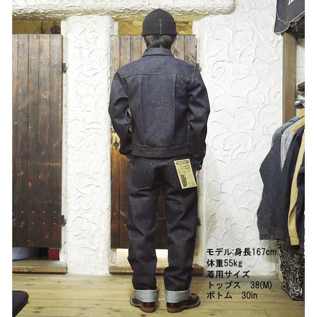【美品】TROPHY CLOTHING アメカジデニムサイズダブルニーW33 TROPHY CLOTHING（トロフィークロージング） ガレージデニム ジーンズ